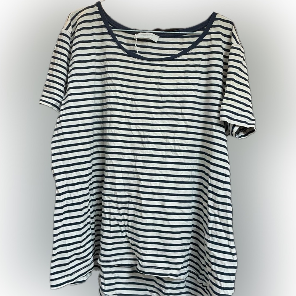 Easy breezy Zara cotton striped T-shirt - Picture 1 of 2